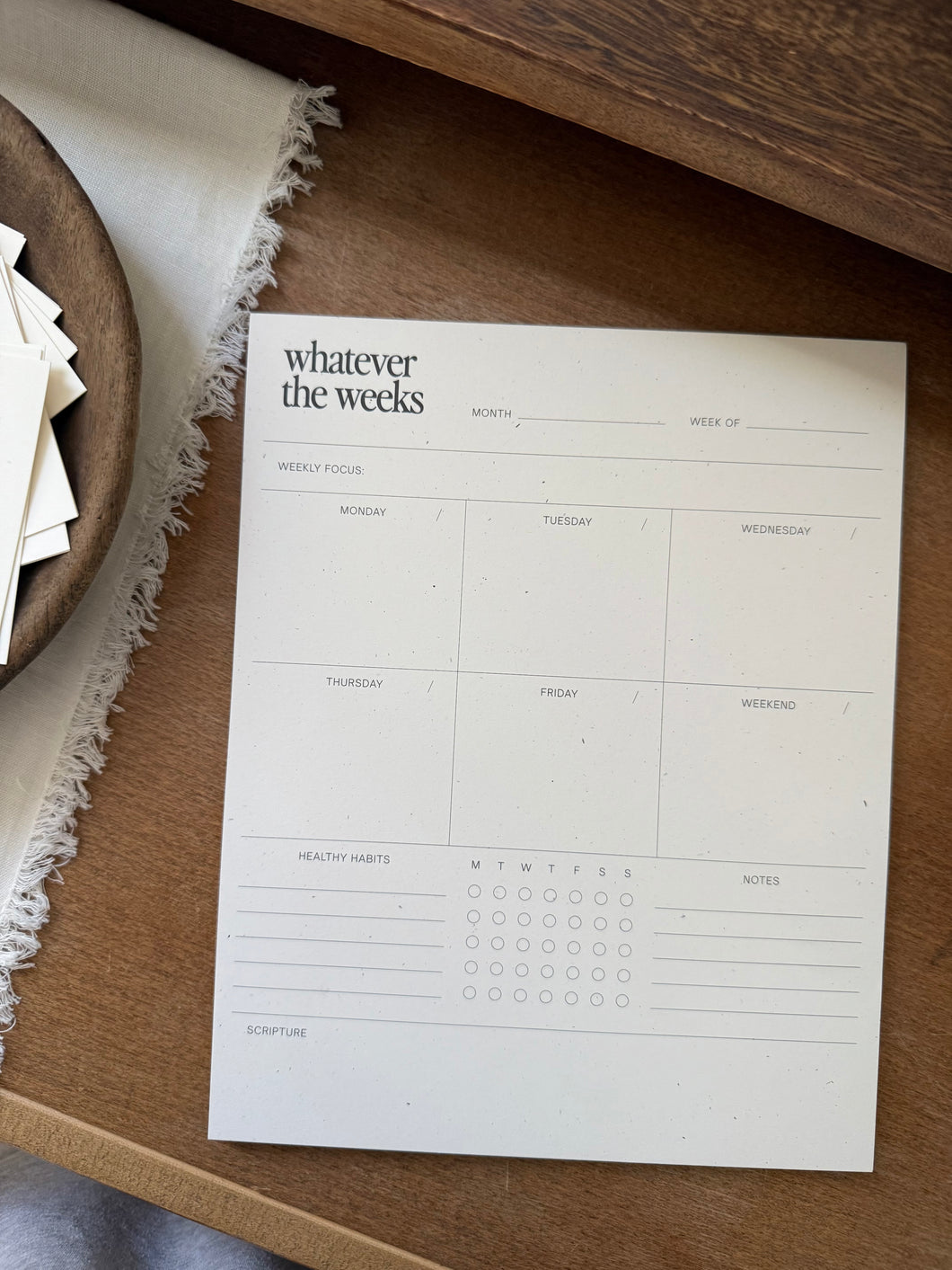 Weekly Planner Notepad