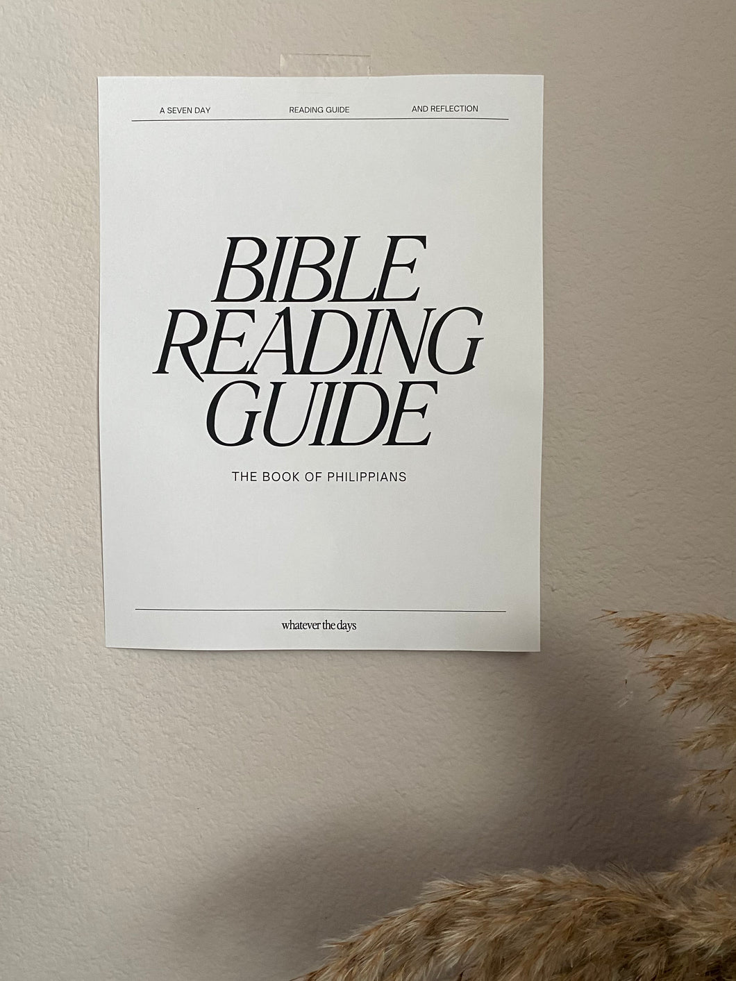 FREE PRINTABLE: Philippians Bible Reading Guide